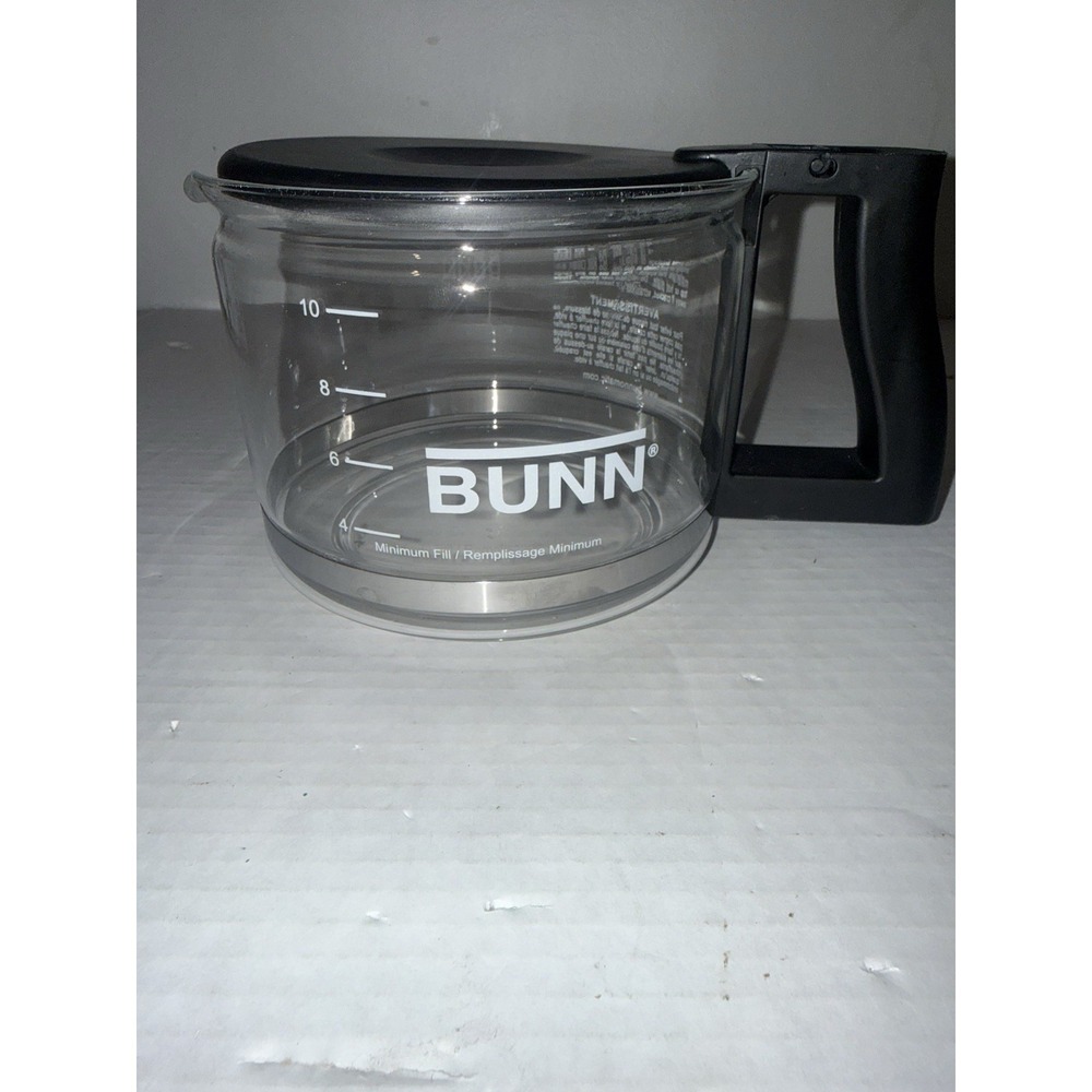 BUNN‎ Coffee Maker 10 Cup Decanter Pot Carafe Glass Black Lid